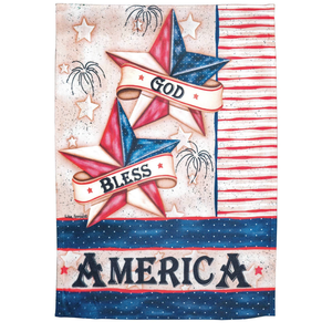God Bless America Stars Print Garden Flag - 603799234726 God Bless America Stars Print Garden Flag - 603799234726