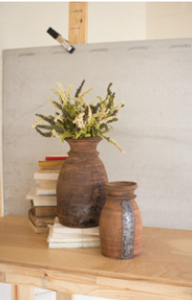 Set Of Two Mango Wood Urns - 841628128130 Set Of Two Mango Wood Urns - 841628128130