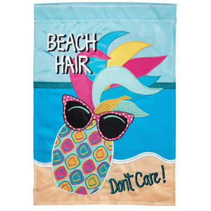 Beach Hair Don'T Care Double Applique Garden Flag - 603799031998
