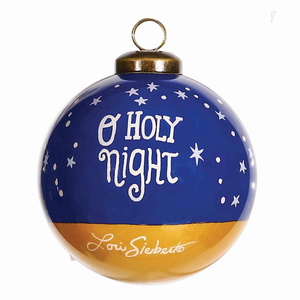 Oh Holy Night Hand Painted Glass Ornament - 707466943970