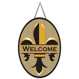 Door Banner, Welcome Fleur De Lis - 603799120364 Door Banner, Welcome Fleur De Lis - 603799120364