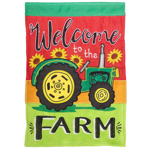 Welcome To The Farm Flag Garden Double Applique - 603799031479 Welcome To The Farm Flag Garden Double Applique - 603799031479