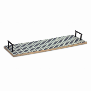 Tray (Set of 2) 24"L x 8.25"W x 2.75"H Mango Wood/Iron - 746427850377 Tray (Set of 2) 24"L x 8.25"W x 2.75"H Mango Wood/Iron - 746427850377