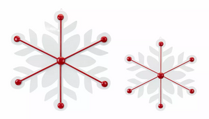 Snowflake (Set of 2) 16"H, 22"H Iron - 746427804165 Snowflake (Set of 2) 16"H, 22"H Iron - 746427804165