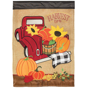 Harvest Time Truck Flag Burlap Garden - 603799589864 Harvest Time Truck Flag Burlap Garden - 603799589864