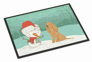 Dog and Snowman Christmas Indoor or Outdoor Mat - 652259279111 Dog and Snowman Christmas Indoor or Outdoor Mat - 652259279111