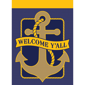 Anchor Welcome Y'All Blap Flag - 603799420839