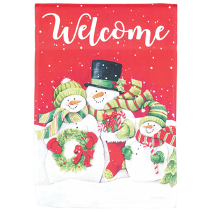 Flag Welcome Snowman Family - 603799497732 Flag Welcome Snowman Family - 603799497732