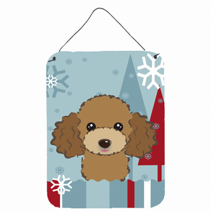 Winter Holiday Design with Dog Art Wall or Door Hanging Prints - 638508123411