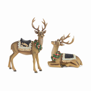 Deer (Set of 2) 10"L x 9.5"H, 11.5"L x 15.75"H Resin - 746427833936 Deer (Set of 2) 10"L x 9.5"H, 11.5"L x 15.75"H Resin - 746427833936