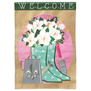 Welcome Fleur De Lis Rainboots Flag Garden - 603799485241 Welcome Fleur De Lis Rainboots Flag Garden - 603799485241