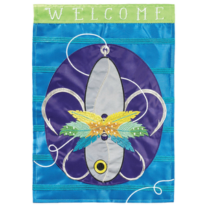 Fleur De Lis Fishing Lure Flag - 603799484336 Fleur De Lis Fishing Lure Flag - 603799484336