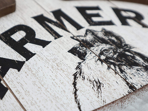 Farmer's Market Open Daily Wood and Metal Circular Signs|Rustic Farmhouse Kitchen Wood Sign Plaque Wall Hanging Decor 17.75x0.5x19" - 711414587031