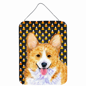 Candy Corn Halloween Design with Dog Wall or Door Hanging Prints - 615872615919