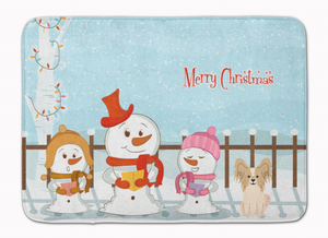 Merry Christmas Carolers Dog Art Machine Washable Memory Foam Mat - 638508638106