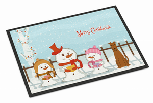 Merry Christmas Carolers Dog Art Indoor or Outdoor Mat - 638508410122