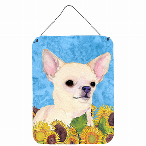 Summer Flowers Design with Dog Wall or Door Hanging Prints - 615872609529