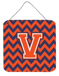 Monogram Letter Chevron Wall or Door Hanging Prints - 638508294814