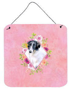 Flowers Design with Dog Wall or Door Hanging Prints - 194030071236