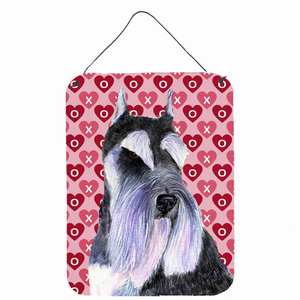 Hearts Love and Valentine's Day Design with Dog Wall or Door Hanging Prints - 615872619931