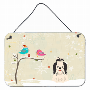 Christmas Presents Between Friends Design with Dog Art Wall or Door Hanging Prints - 638508445636