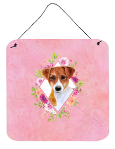 Flowers Design with Dog Wall or Door Hanging Prints - 194030071571