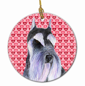 Valentine's Day Dog Portrait Ceramic Ornament - 615872602872
