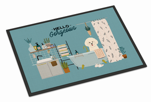 Dog in Bathtub Indoor or Outdoor Mat - 194030344903