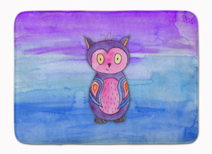 Owl Art Watercolor Machine Washable Memory Foam Mat - 638508851185