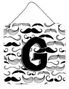Moustache Initial Wall or Door Hanging Prints - 615872985371