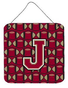 Monogram Letter Football Wall or Door Hanging Prints - 638508303677