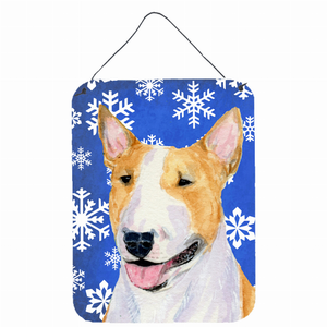 Winter Snowflakes Design with Dog Wall or Door Hanging Prints - 615872623655