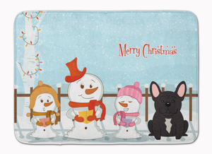 Merry Christmas Carolers Dog Art Machine Washable Memory Foam Mat - 638508637420