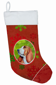 Dog and Christmas Snowflakes Christmas Stocking - 705332017237