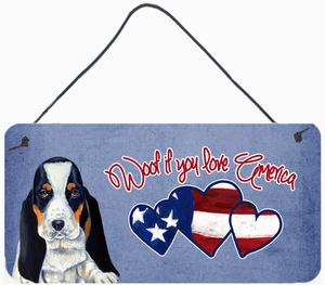 Woof If You Love America Dog Artwork Wall or Door Hanging Prints - 615872936120