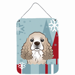 Winter Holiday Design with Dog Art Wall or Door Hanging Prints - 638508123015