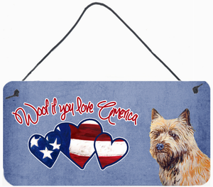 Woof If You Love America Dog Artwork Wall or Door Hanging Prints - 615872936182