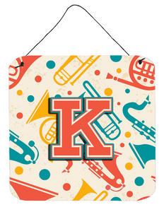 Retro Musical Instruments Initial Wall or Door Hanging Prints - 615872983346