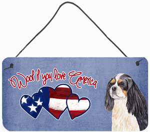 Woof If You Love America Dog Artwork Wall or Door Hanging Prints - 615872936687