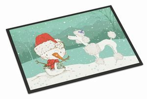 Dog and Snowman Christmas Indoor or Outdoor Mat - 652259280391