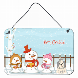 Merry Christmas Carolers Design with Dog Art Wall or Door Hanging Prints - 638508444196