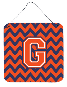 Monogram Letter Chevron Wall or Door Hanging Prints - 638508294661