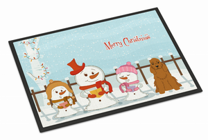 Merry Christmas Carolers Dog Art Indoor or Outdoor Mat - 638508410450