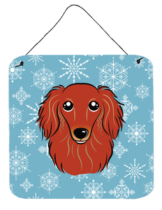 Snowflake Design with Dog Art Wall or Door Hanging Prints - 638508109347