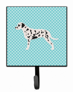 Checkerboard With Dog Art Leash or Key Holder - 638508531667