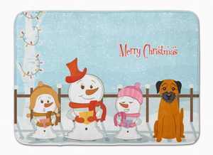Merry Christmas Carolers Dog Art Machine Washable Memory Foam Mat - 638508637727