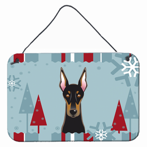 Winter Holiday Design with Dog Art Wall or Door Hanging Prints - 638508112149