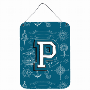 Sea Doodles Initial Alphabet Wall or Door Hanging Prints - 638508030368