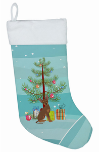 Christmas Tree and Dog on Christmas Stocking - 194030055489