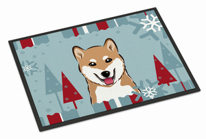 Winter Holiday Dog Art Indoor or Outdoor Mat - 638508113184